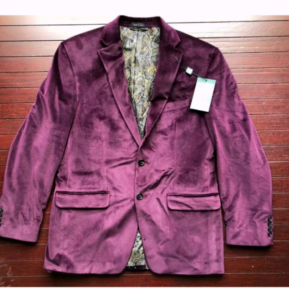 SHORT GUYS CHECK IT OUT!! New Ralph Lauren Polo Purple Velvet Jacket